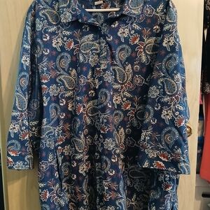 Floral Paisley Women's Button Down Shirt